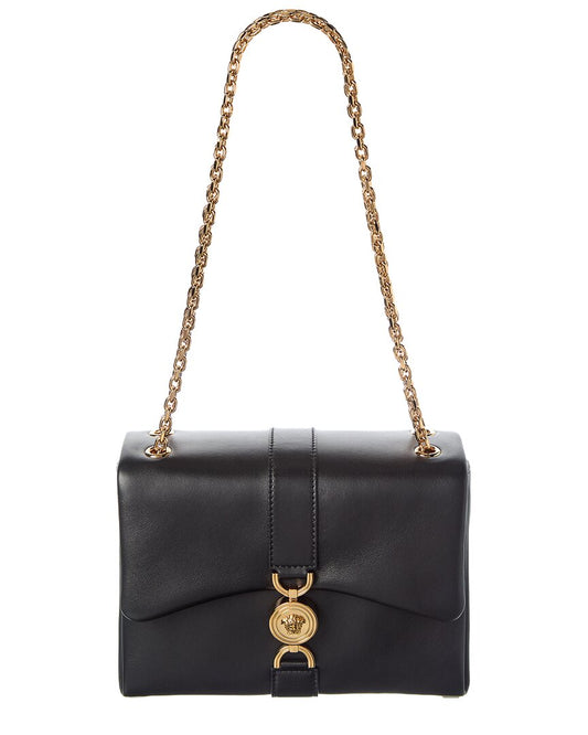 ! Versace Kleio Leather Shoulder Bag