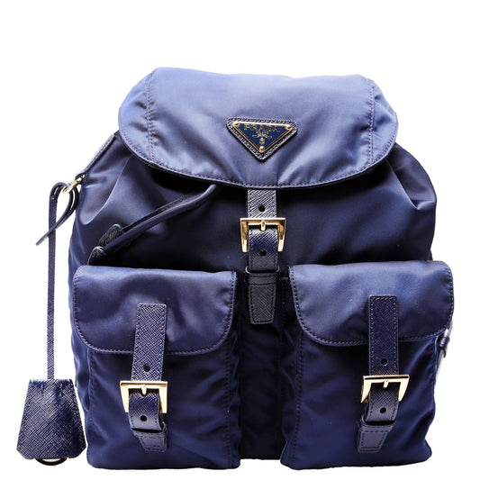 1BZ677 Re-Nylon Backpack Small Blue