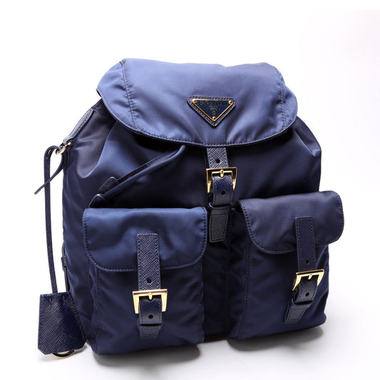 1BZ677 Re-Nylon Backpack Small Blue