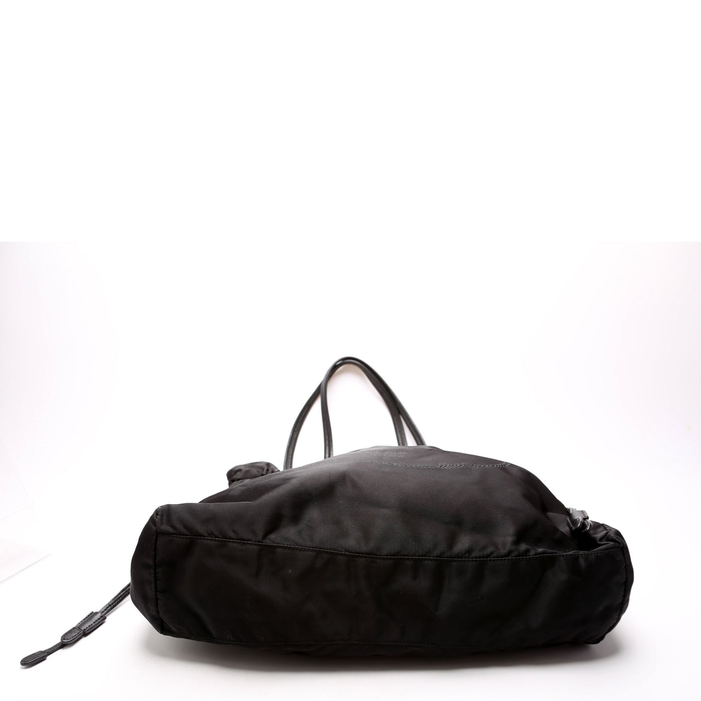 Tessuto Nylon Logo Drawstring Tote Black