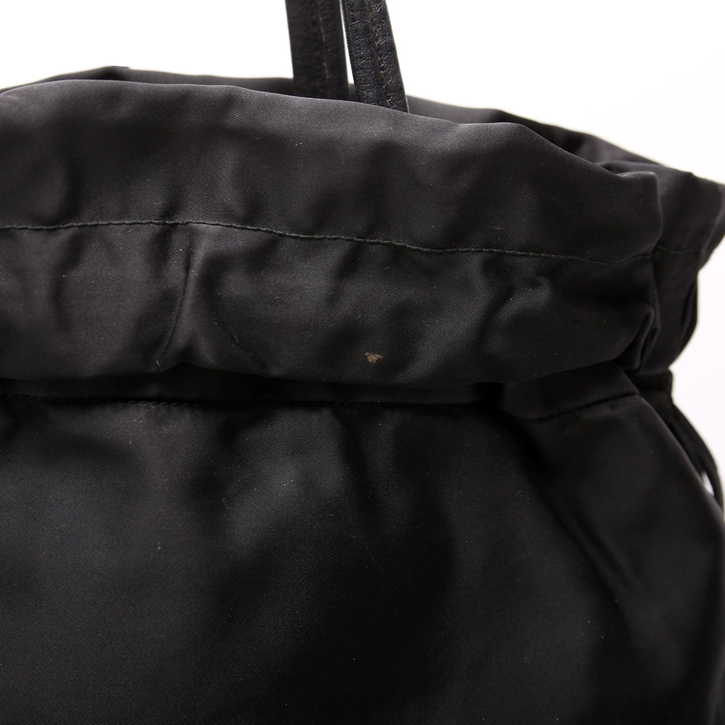 Tessuto Nylon Logo Drawstring Tote Black