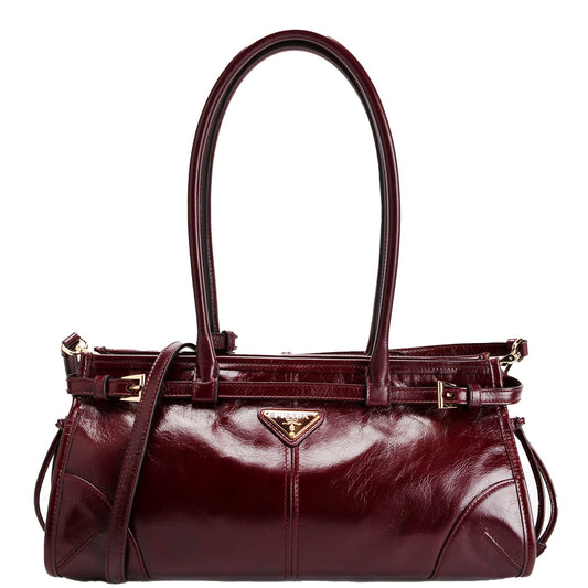1BA426 Bonnie Medium Calfskin Shoulder Bag Maroon